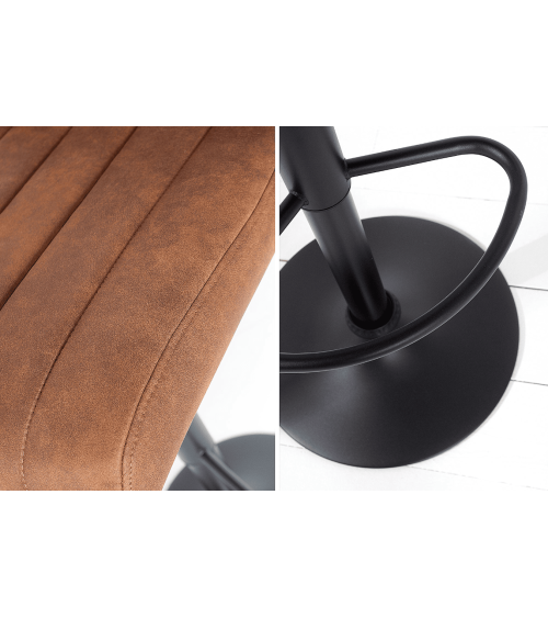 Tabouret/chaise de bar TEXAS cuir rouge