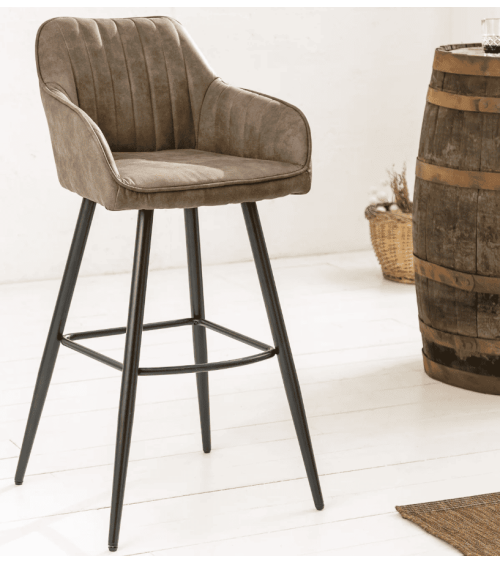 barkruk/stoel TEXAS rood leer