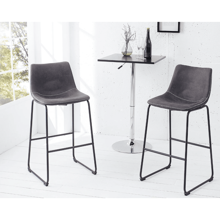 Silla alta DJANGO gris vintage