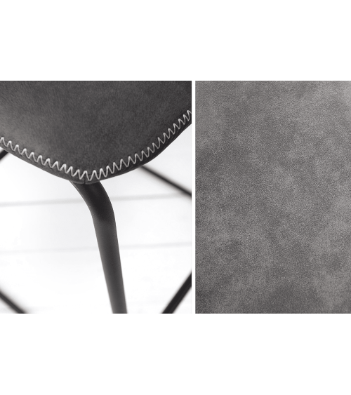 Silla alta DJANGO gris vintage