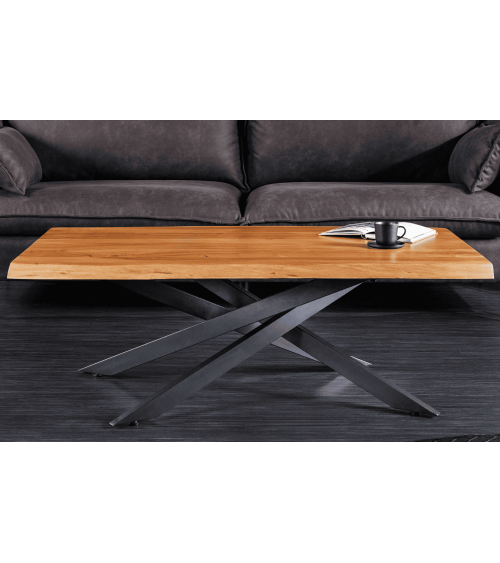 mesa de centro MAMMUT de madera de acacia de 110 cm