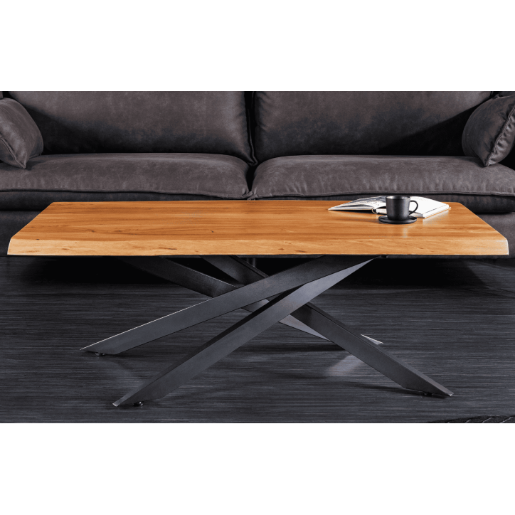 Mesa de centro MAMMUT de madera de acacia de 110 cm
