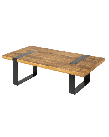 Mesa de centro IRON CRAFT de 100 cm de madera de mango