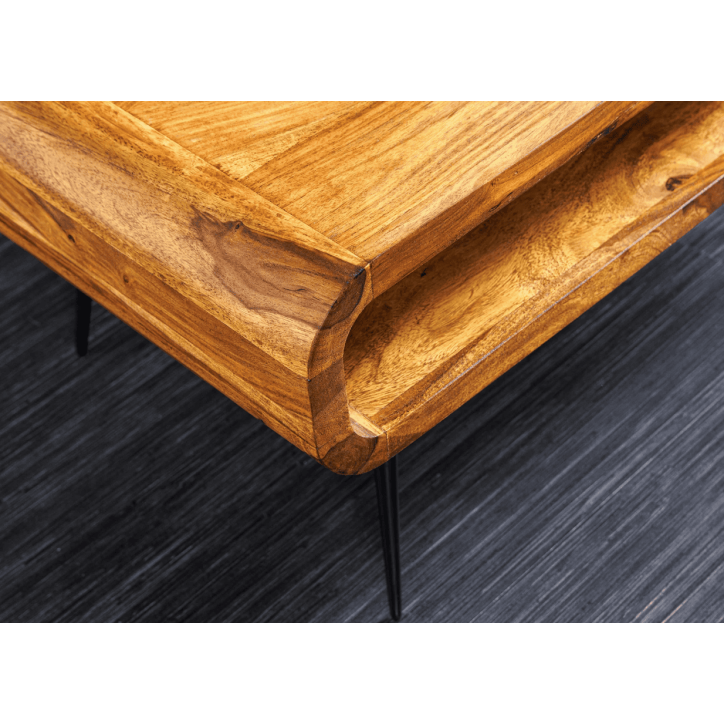 Table basse ALPHA 90 cm finition pierre