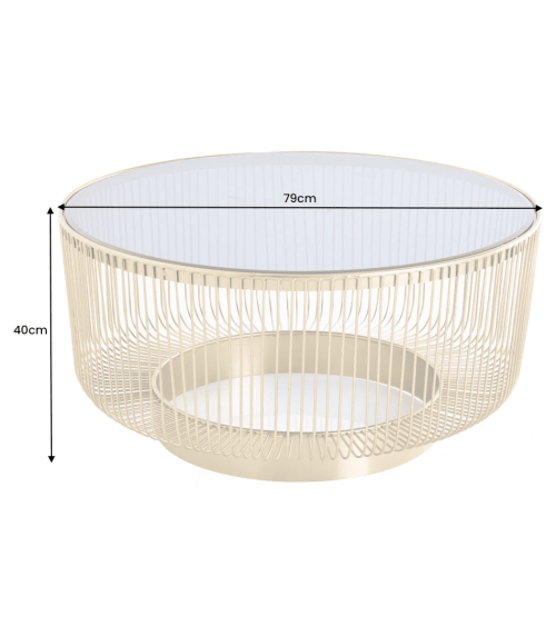 Mesa de centro - mesa de centro de design YAKAMOZ 90 cm - boutique demeuble design