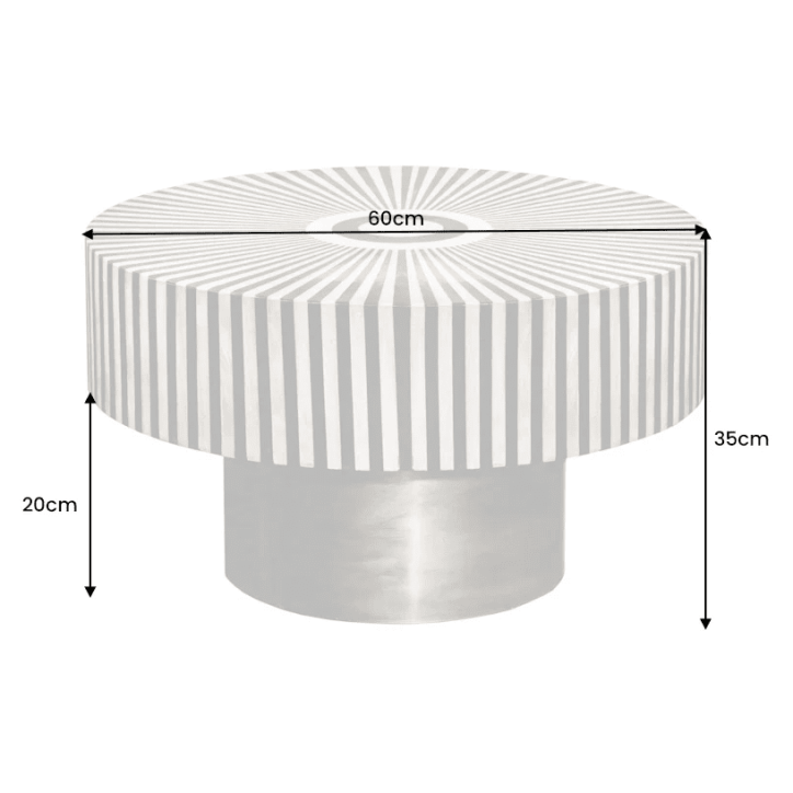 Mesa de centro BONE INLAY 60 cm