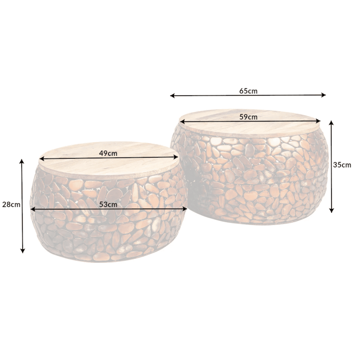 set de mesas STONE MOSAIC