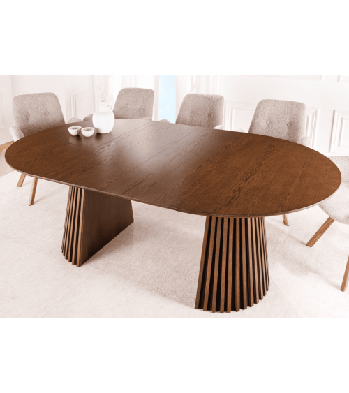 Mesa de comedor redonda extensible VALHALLA WOOD