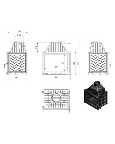 Insert cheminée ZUZIA 16 KW