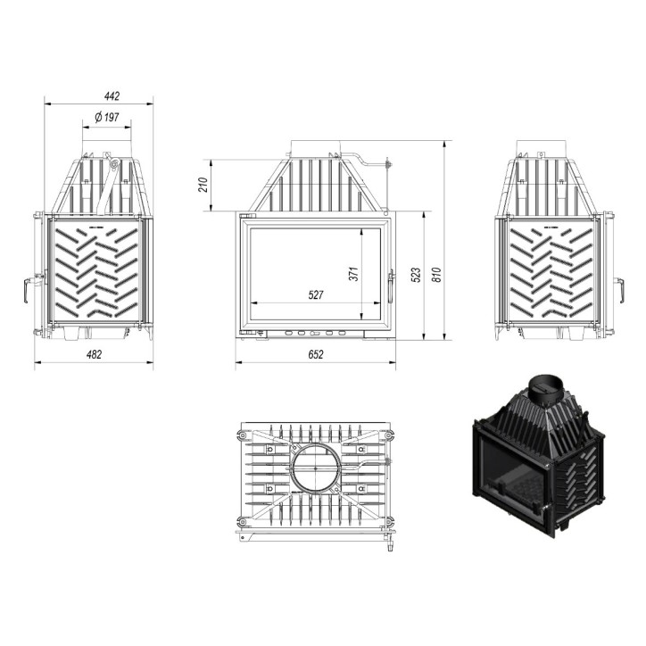 Inserto para chimenea ZUZIA 16 KW