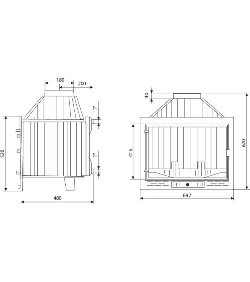 copy of Insert cheminée à bois AUVYS 10 kW