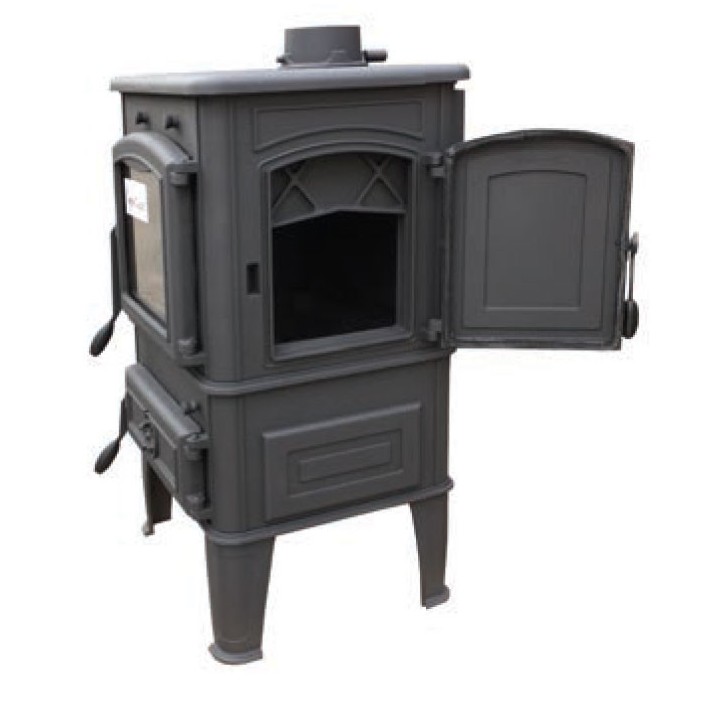 Estufa de leña L-SHORT straight-cook con clapet