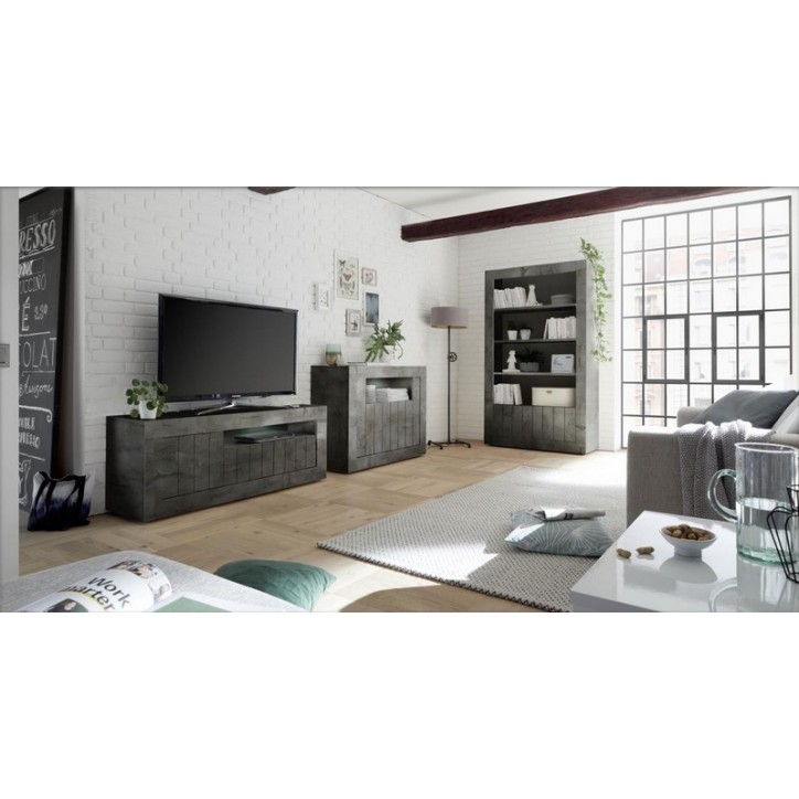 Salon complet SAMANTHA 3 éléments anthracite