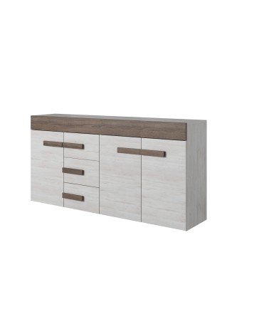 Ensemble salon THELMA 2 chêne blanc et truffe