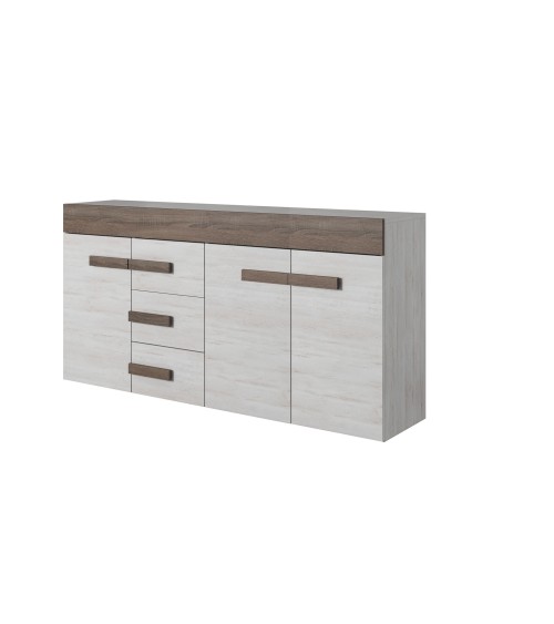 Ensemble salon THELMA 2 chêne blanc et truffe