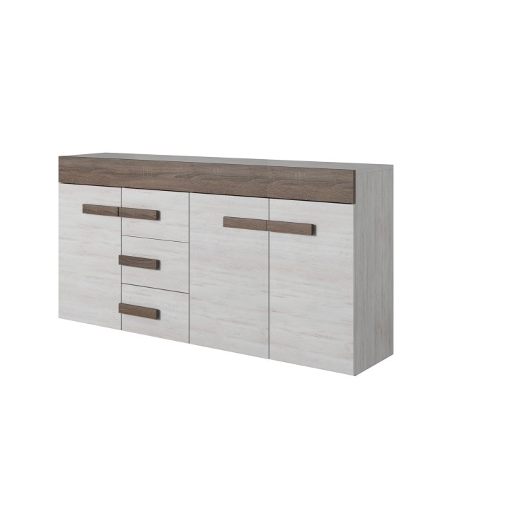 Ensemble salon THELMA 2 chêne blanc et truffe