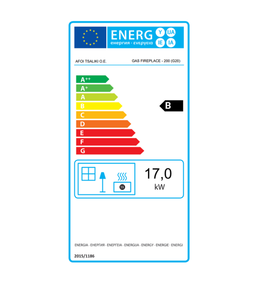 Inserto de chimenea GAS CORNER 200cm