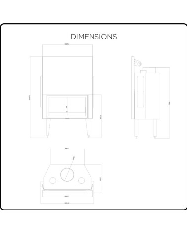 INSERT CHEMINÉE ATS STRAIGHT AIR 900 - 19kW Eco design