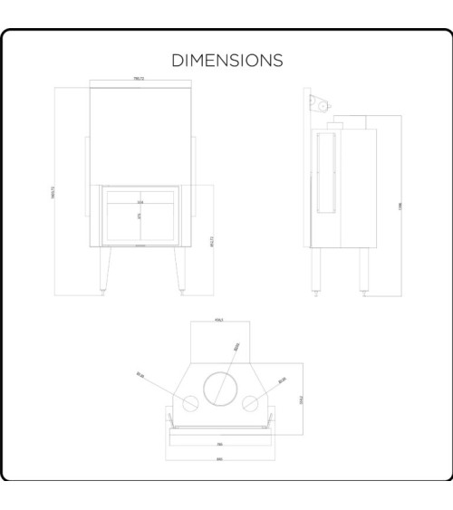 INSERTABLE DE CHIMENEA ATS STRAIGHT AIR 700