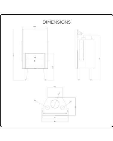 INSERT CHEMINÉE ATS STRAIGHT AIR 700 - 16kW Eco design