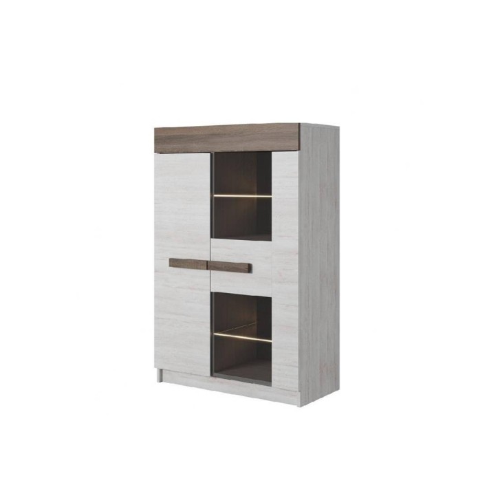 Ensemble salon THELMA 2 chêne blanc et truffe