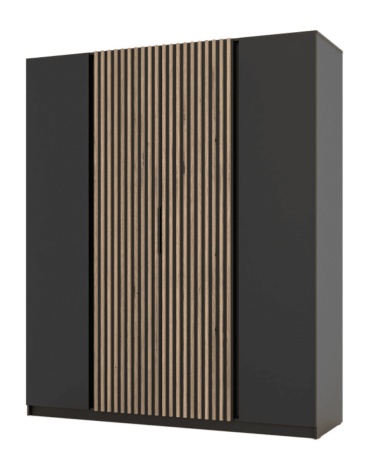 Armoire KAJA en noir et chêne