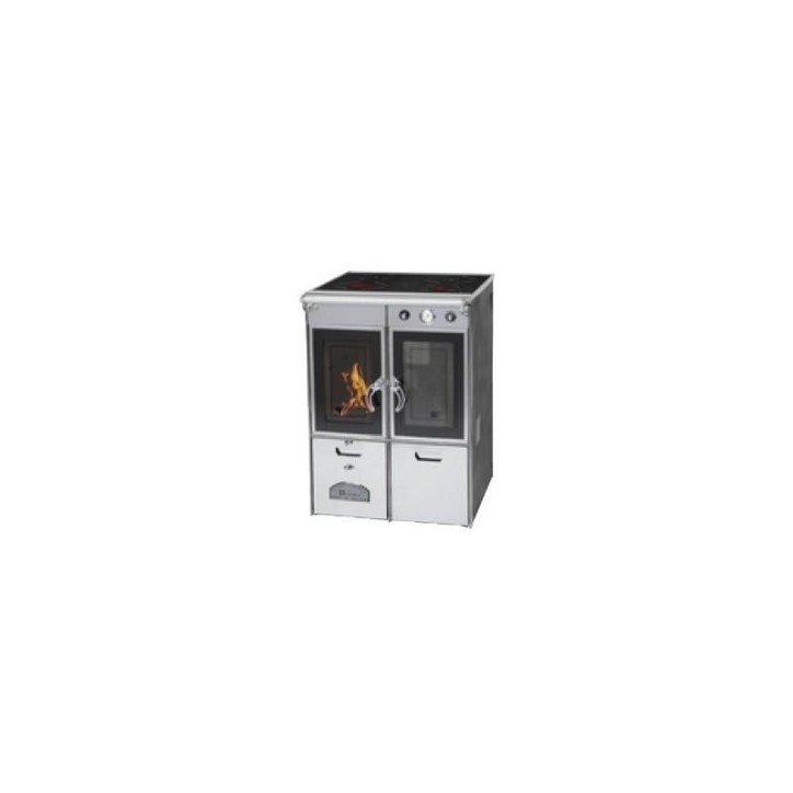 Cocina de leña inoxidable - 6 kW