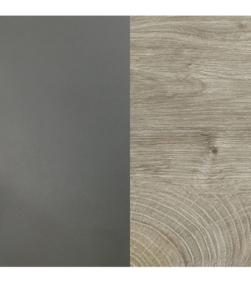 Buffet 3 portes 150 x 41 x 76 cm chêne Alaska-gris anthracite