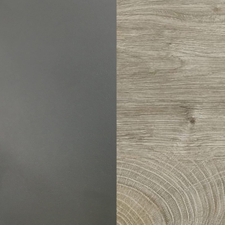 Buffet 3 portes 150 x 41 x 76 cm chêne Alaska-gris anthracite