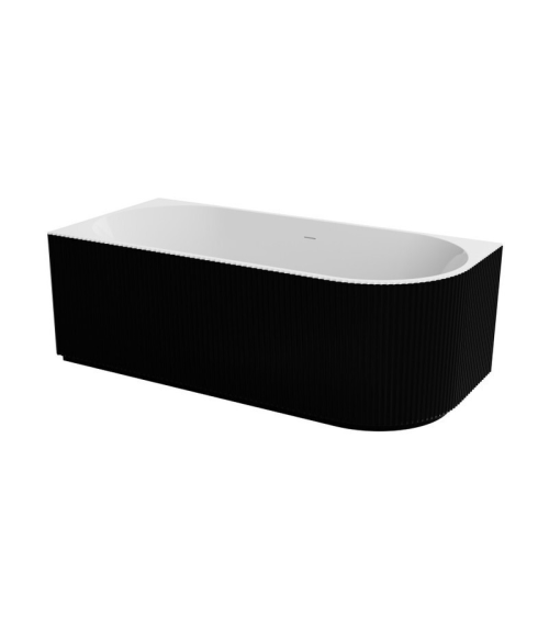 Banheira Denaya preta e branca - 170x78cm