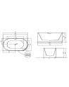 copy of TRINITA Kylpyamme, jossa paneeli mukana 150/160/170 x 75
