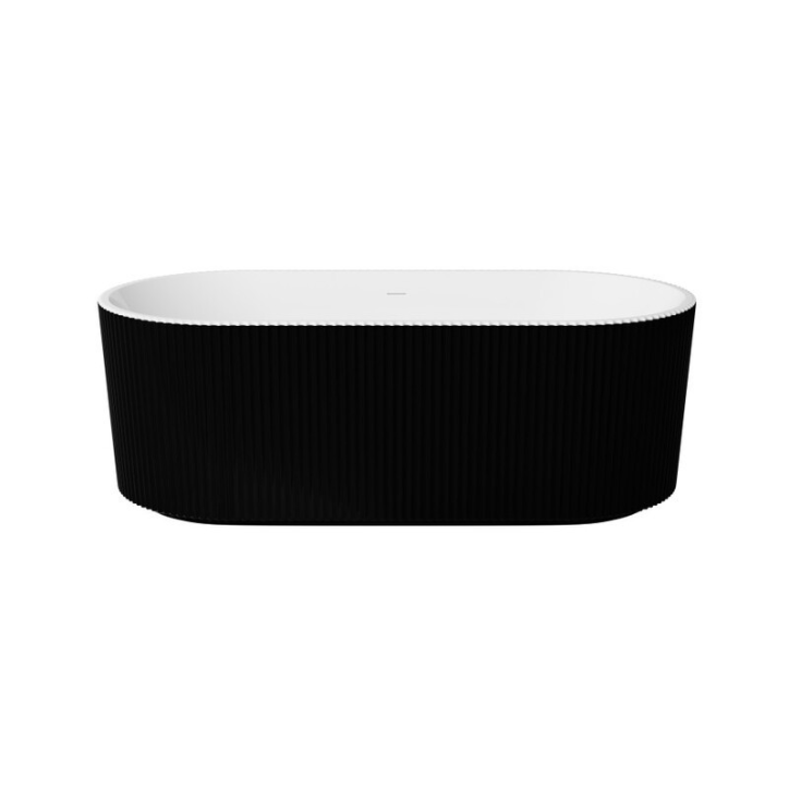 Vasca da Bagno Giuliana nero e bianco - 150x75cm