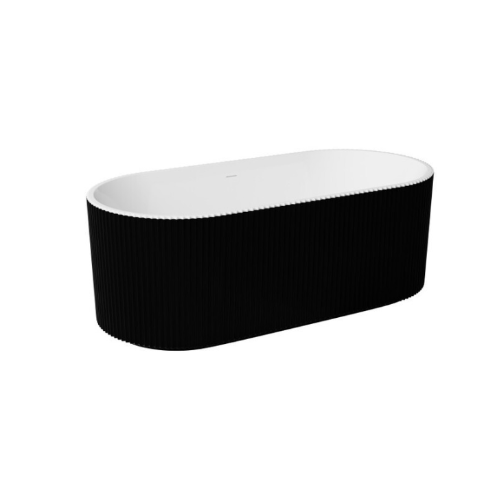Vasca da Bagno Giuliana nero e bianco - 150x75cm