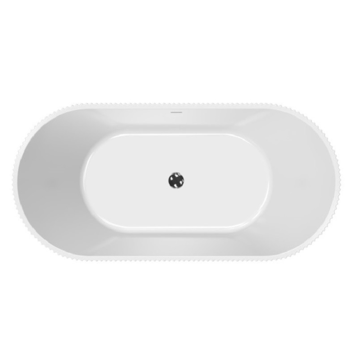 Vasca da Bagno Giuliana nero e bianco - 170x78cm