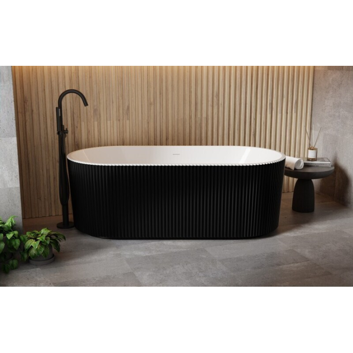 Vasca da Bagno Giuliana nero e bianco - 170x78cm