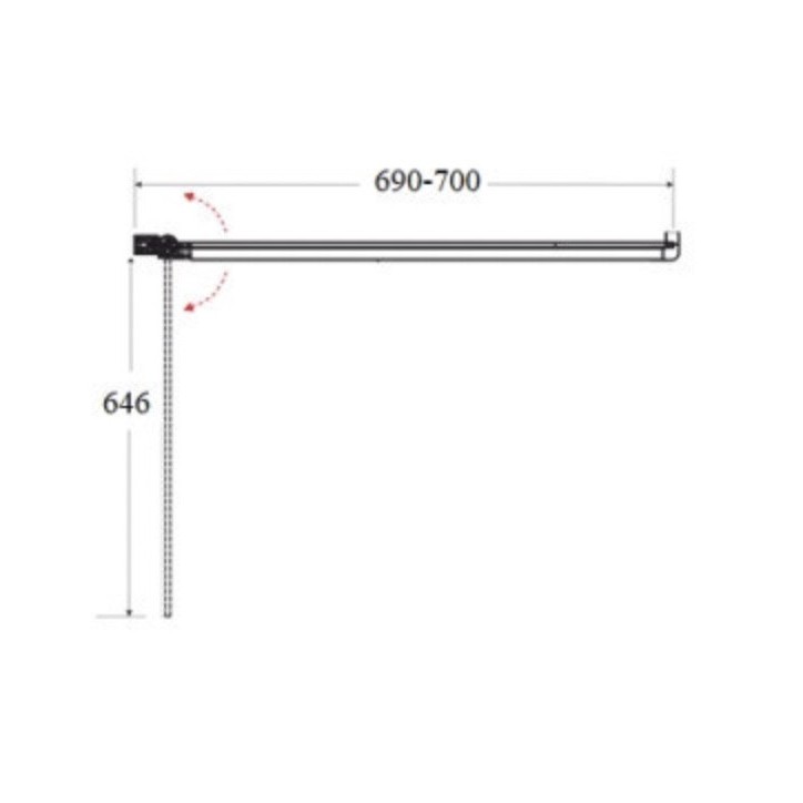 copy of CATRIX II badscherm - 2 panelen 80,5x140 cm