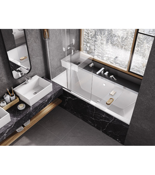Pare baignoire catrix 2volets- Pare baignoire salle de bain - Décoration salle de bain
