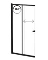 Pare-baignoire Easy slide black 100x150cm