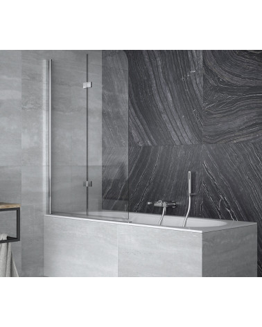 Pare baignoire catrix 2volets- Pare baignoire salle de bain - Décoration salle de bain