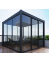 Pergola / Veranda Alexia – glas en aluminium, 3x3 m