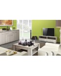 Table basse et meuble tv IZYR gris cérusé
