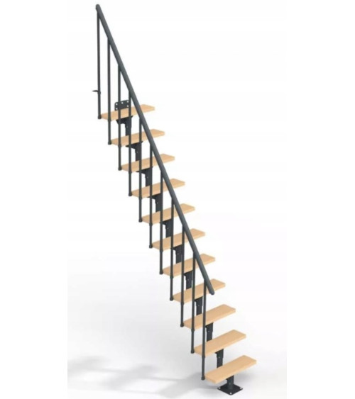 Scala ANTHRACITE DALLAS - Altezza da superare 209cm à 275cm, Lx69cm