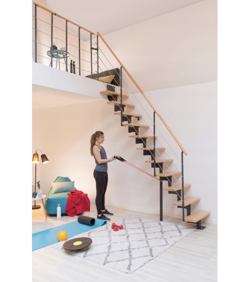 Escalier MODULAIRE BOSTON - Hauteur à franchir 209cm à 275cm Lx70 cm