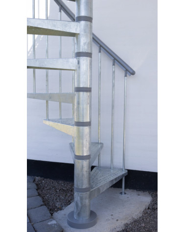Escalera de caracol Gardenspin - Altura a superar 225,5cm à 258,5cm, Lx125cm