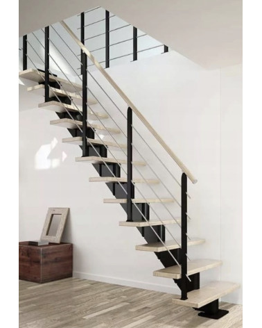 Escalier Modulaire HAMBURG - Hauteur à franchir 222cm à 258cm, Lx79 cm