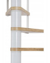Scala a chiocciola CALGARY bianco/faggio - Altezza da superare 244,8cm à 280,8cm, Lx120 cm
