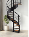 Scala a chiocciola CAMBRIDGE nero/faggio - Altezza da superare 260cm à 325cm, Lx140cm