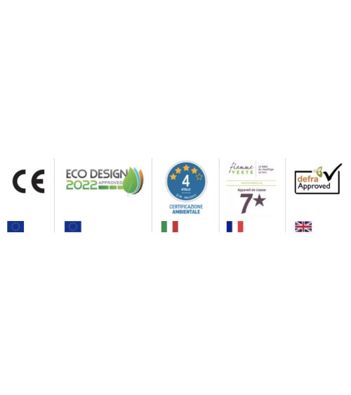 copy of Poêle à bois en fonte côtés en verre 14 kW MARACAY