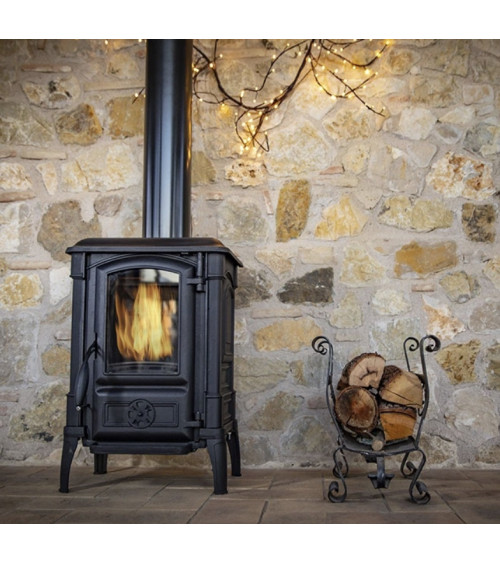 Poêle à bois en fonte côtés en verre 14 kW MARACAY fabrication européenne sur notre boutique en ligne