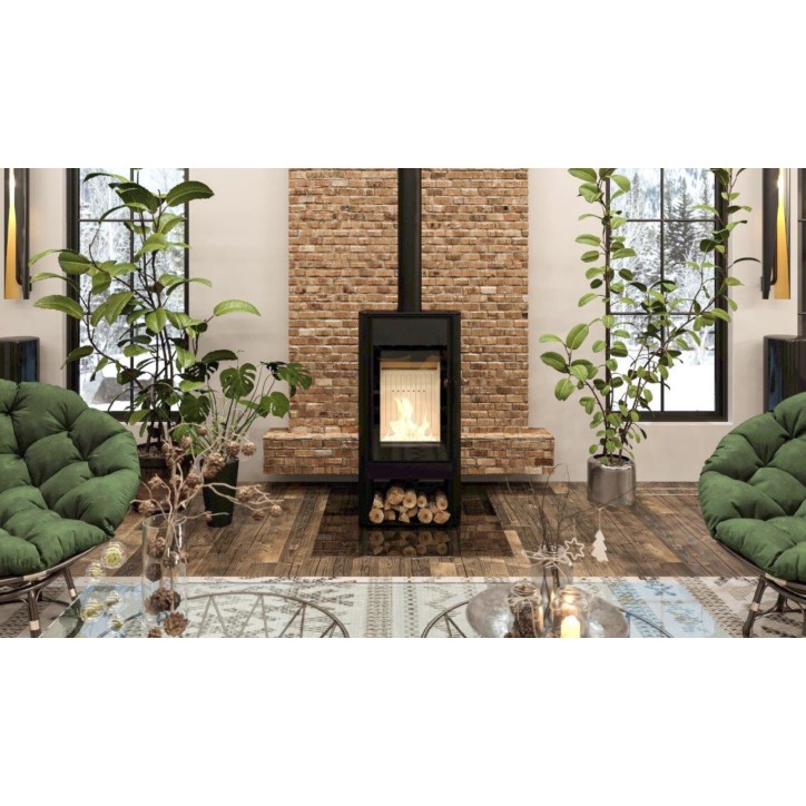 Chimenea de leña Rectan F2 - 7 kW
